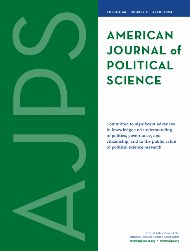 American Journal of Political Science journal cover