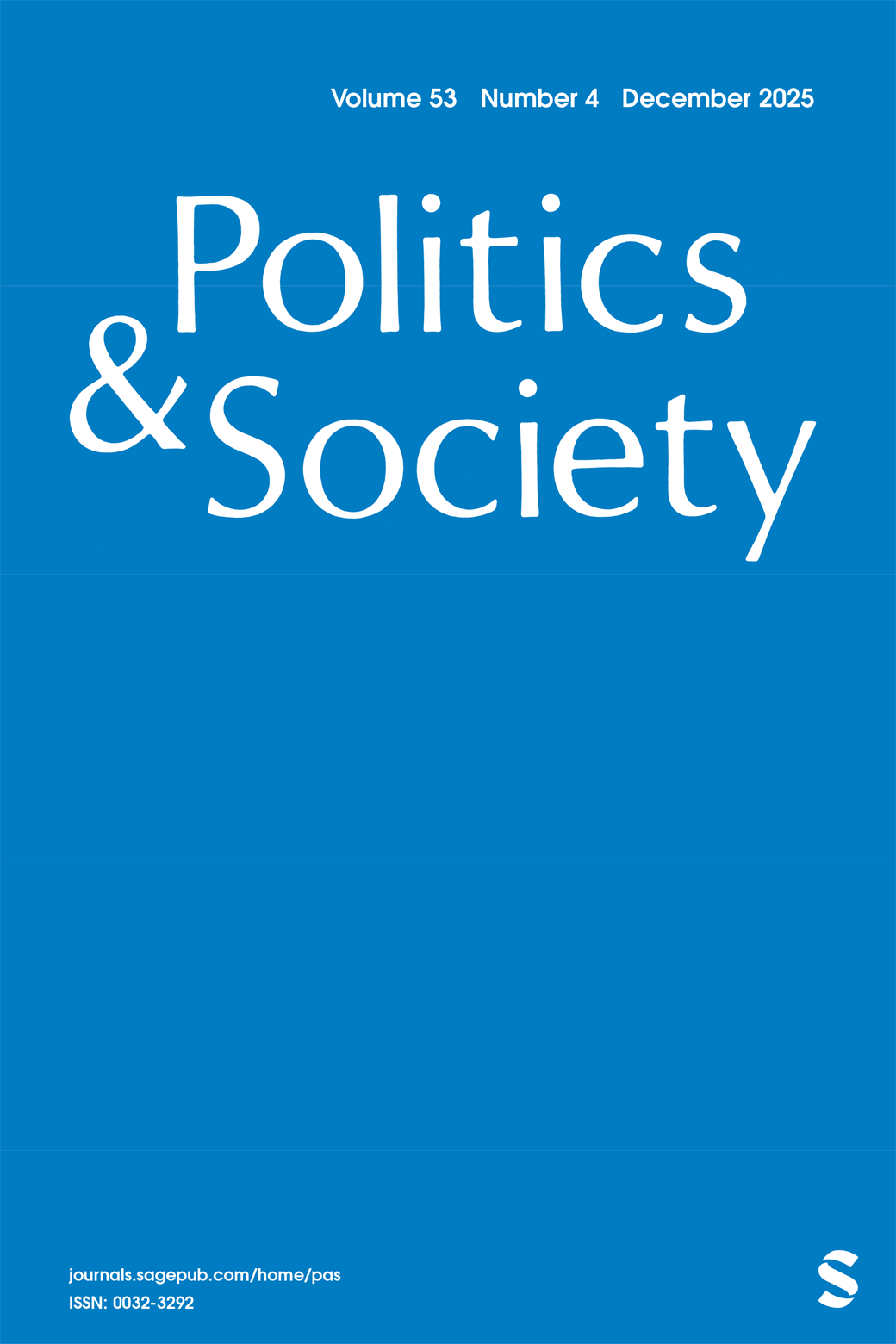 Politics & Society journal cover