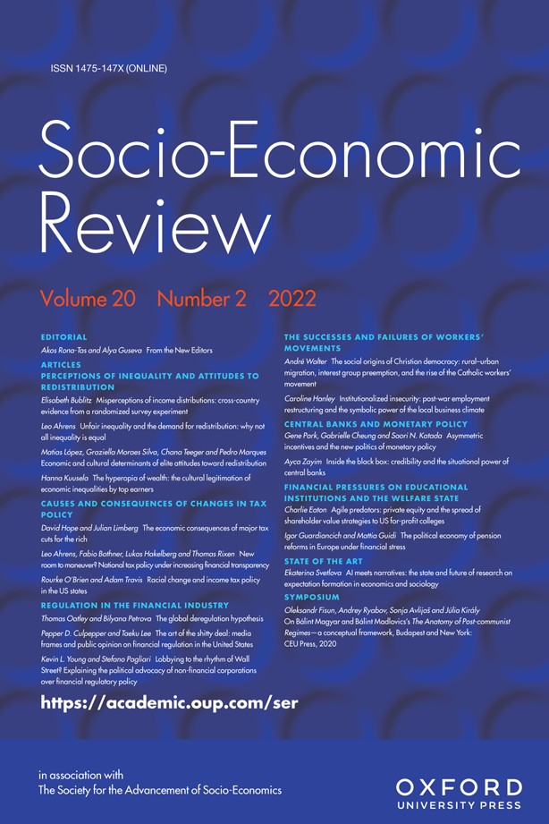 Socio-Economic Review journal cover